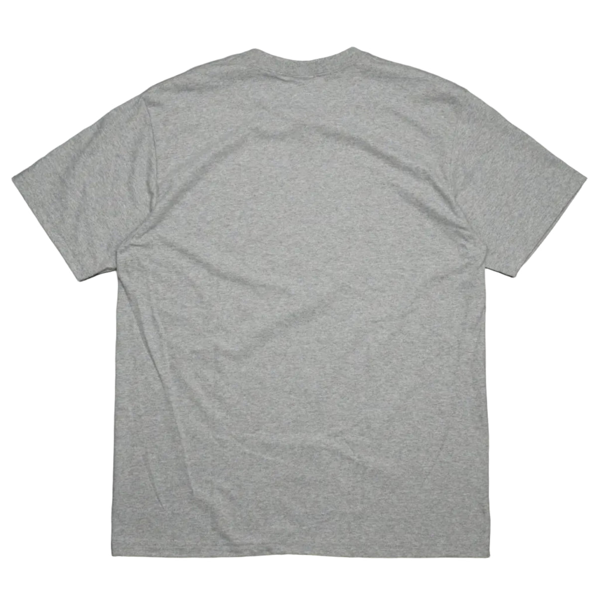 Brand new Supreme Prayer Card Box Logo Tee in heather grey from FW26, plain back view