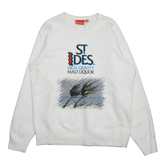 Supreme St Ides White Crewneck - Supreme - SecondPlace