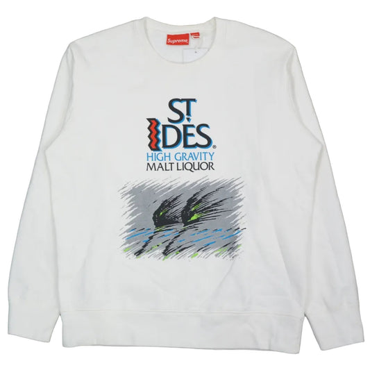 Supreme St Ides White Crewneck - Supreme - SecondPlace