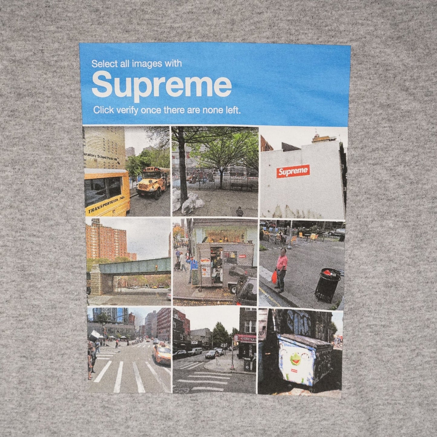 Supreme Verify Heather Grey T-Shirt - Supreme - SecondPlace