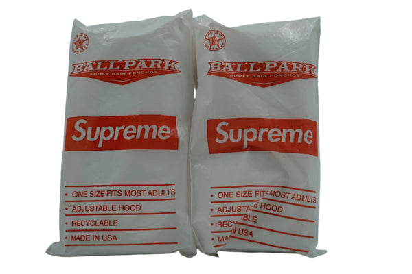 Supreme White Rain Poncho