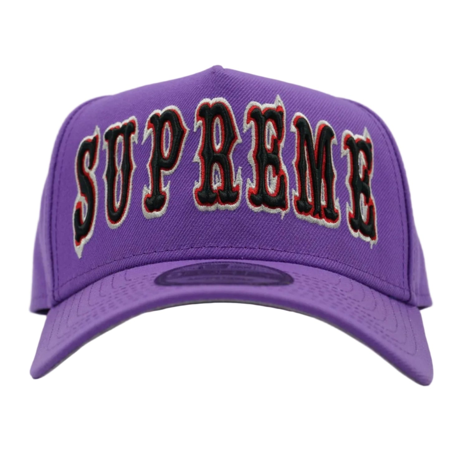 Supreme x New Era Gothic Purple Outline Cap - Supreme - SecondPlace
