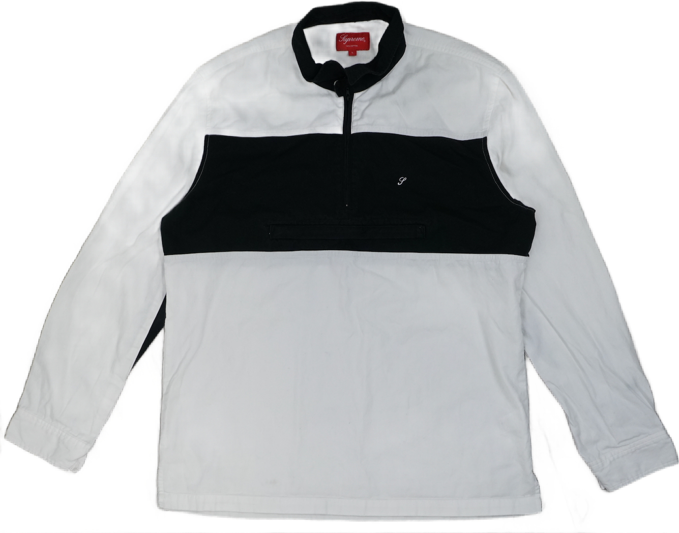 Supreme White/Black Half Zip