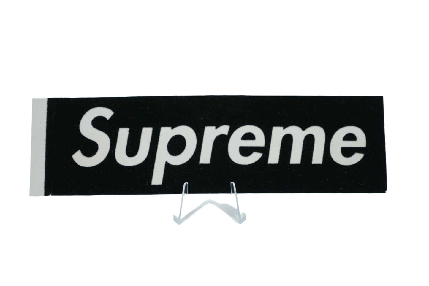 Supreme Felt Velour Box Logo Black Sticker