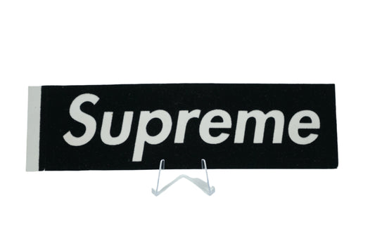 Supreme Felt Velour Box Logo Black Sticker