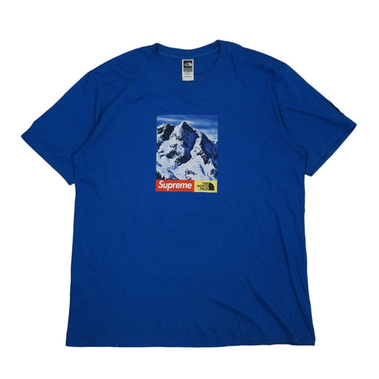 The North Face x Supreme Mountain Range Blue T-Shirt - Supreme - SecondPlace