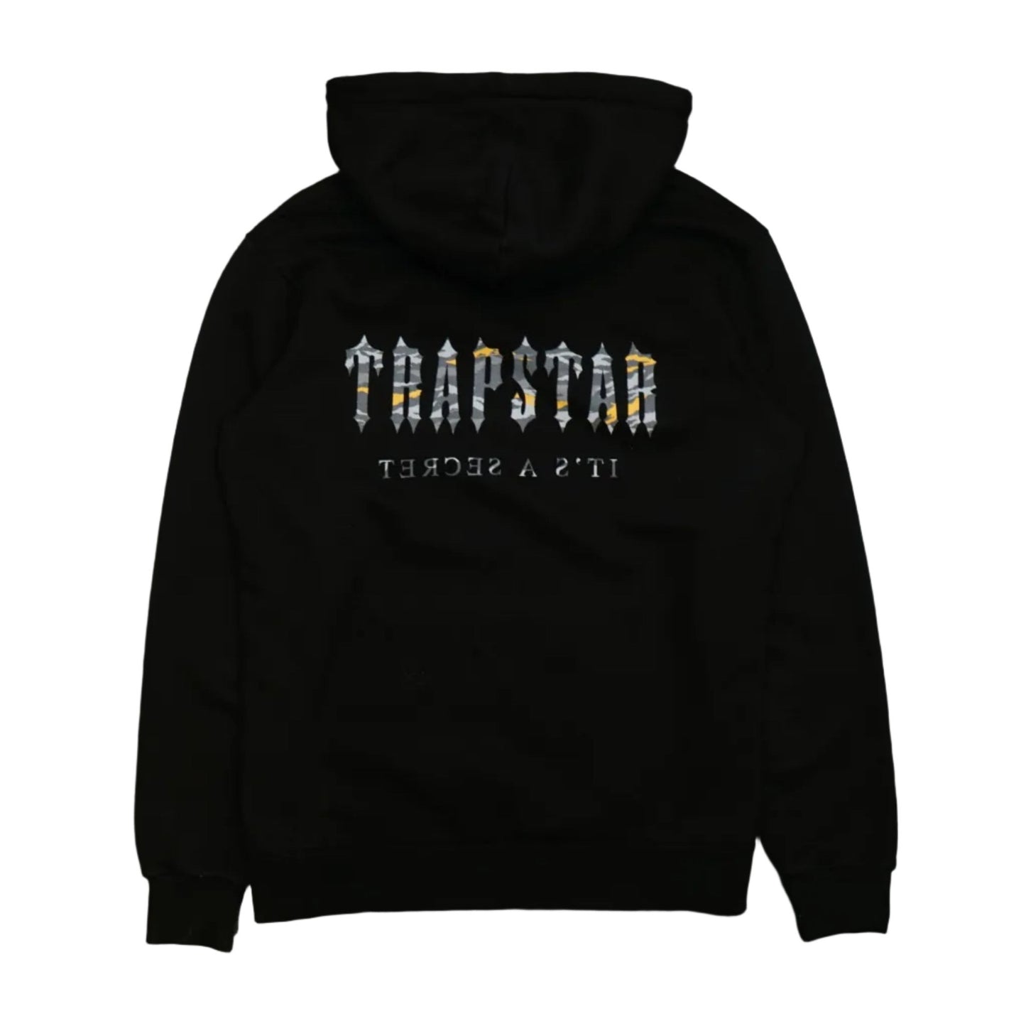 Trapstar Camo T Logo Yellow Black Hoodie - Trapstar - SecondPlace