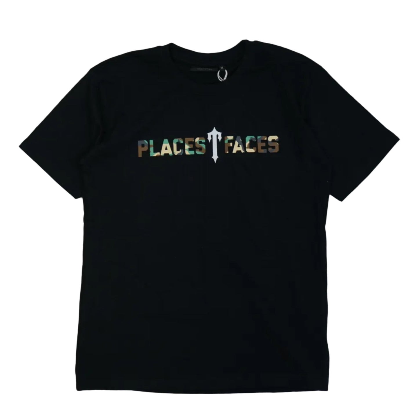 Trapstar x Places Faces Camo Logo Black T-Shirt - Trapstar - SecondPlace