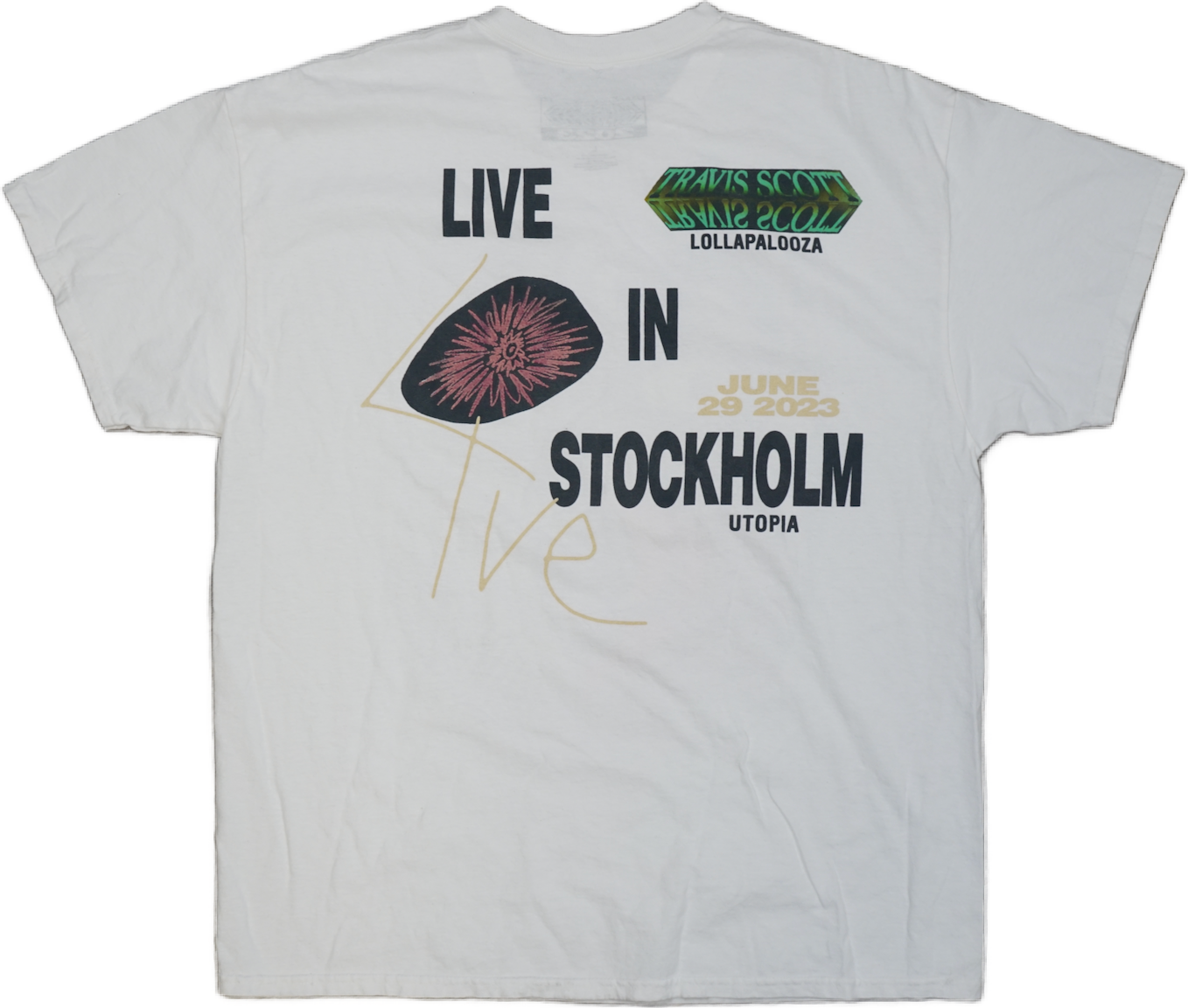 Cactus Jack Stockholm Merch White T-Shirt